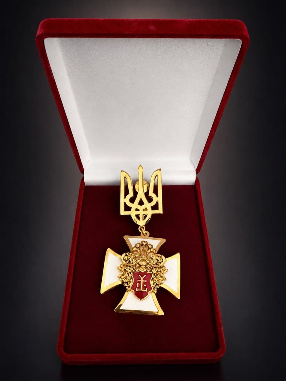 Order of Ivan Mazepa medal in its presentation case