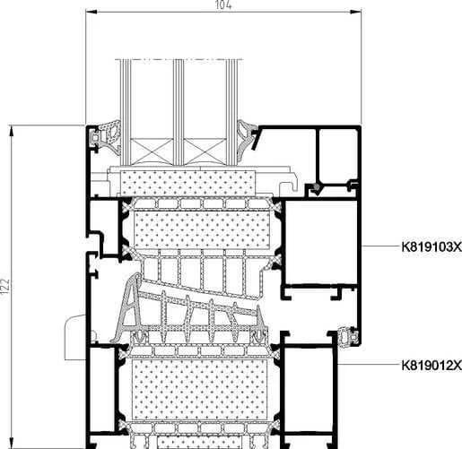 MB-59S aluminum window and door system supplied by ViknoPlus